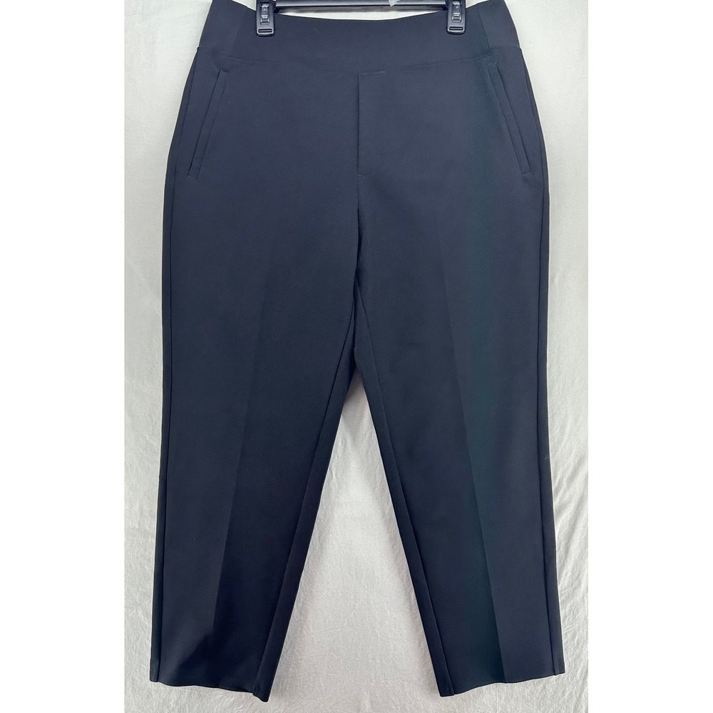 Athleta Endless High Rise Ankle Pants Black Size 14 Tapered Trouser Travel Work